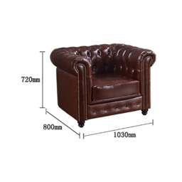 Rackhams Vintage Chesterfield Three Seater Sofa - Three Seater 212cm - thumbnail 5