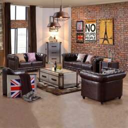 Rackhams Vintage Chesterfield Three Seater Sofa - Three Seater 212cm - thumbnail 3