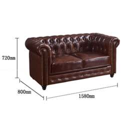 Rackhams Vintage Chesterfield Three Seater Sofa - Three Seater 212cm - thumbnail 6