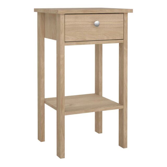 Rackhams Madrid Bedside Table with 1 Drawers in Jackson Hickory Oak - Brown - Manufactured wood - 1 - image 1