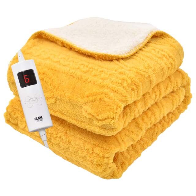Rackhams Heated Electric Throw Blanket - Luxurious & Soft Design - 9 Temperature Settings & 9-Hour Timer - image 1