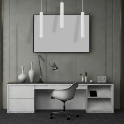 Rackhams Hudson Triple Pendant Lamp Hand Made High Quality Elegant Cylindrical Design With Matt Finish - thumbnail 3
