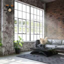 Rackhams Ulf Hand Made Pendant Lamp Matt Black Cage Natural Wood Rugged Industrial Chic
