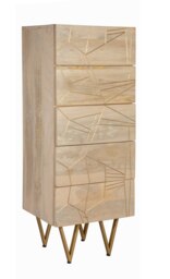 Rackhams Tall Chest of drawers Barbuto Light Mango - Wood - 5 - 45CM X 40CM X 120CM  (LXDXH) - thumbnail 2