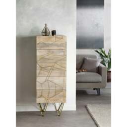 Rackhams Tall Chest of drawers Barbuto Light Mango - Wood - 5 - 45CM X 40CM X 120CM  (LXDXH)