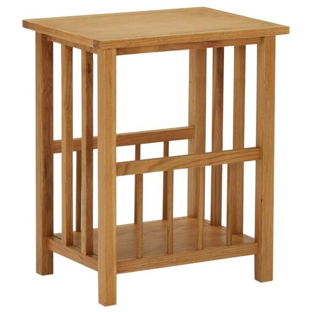 Rackhams Magazine Table 45x35x55 cm Solid Oak Wood