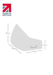 Rackhams Indoor Large Bean Bag Lounger - Snug Humbug for Adults - Oat - thumbnail 3