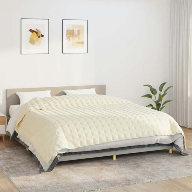 Rackhams Weighted Blanket Light Cream 220x260 cm 11 kg Fabric