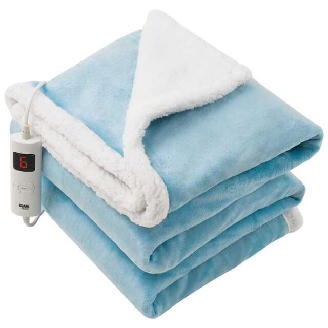 Rackhams Heated Throw Electric Fleece Over Blanket Sofa Bed Large 160 X 130cm Aquamarine - image 1