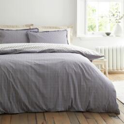 Rackhams Amelie 200 Thread Count Cotton Reversible Duvet Cover Set Blue - Single - Blue - thumbnail 2