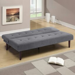Rackhams 4ft Sofa Bed Contemporary Convertible Upholstered Green/ Grey - Dark Green - thumbnail 4