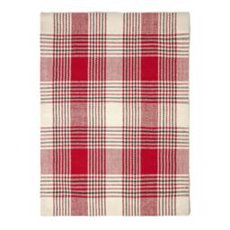 Rackhams Walker Red Tartan Check Non-Slip 100% Wool Rug - 70 x 120 cm - thumbnail 2
