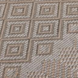 Rackhams Diamond Beige Jute Looking Washable Rug - 120X170 cm - thumbnail 2