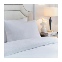 Rackhams Elara Reversible Cotton Embroidered Duvet Cover Set - White - King - White - 100% Cotton - thumbnail 3