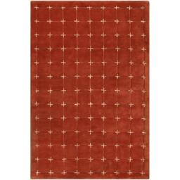 Rackhams Brook-Hand Tufted Terracotta Beige Wool Modern Fringe Rug - 152 x 229 cm - thumbnail 2