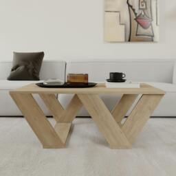 Rackhams Pipra Modern Multipurpose Coffee Table 110x60x40cm - Oak - thumbnail 4