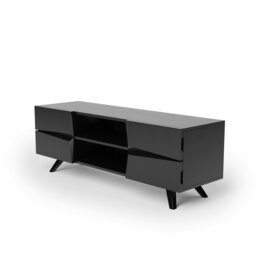 Rackhams Olympus TV-Stand with 4 Drawers Black - Black