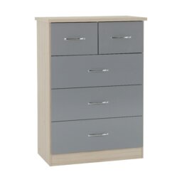 Rackhams Nevada 4 Door Wardrobe 4 Piece Bedroom Set - Black Wood Grain - thumbnail 6