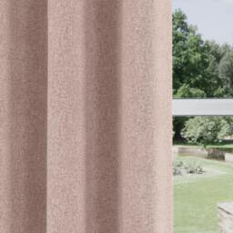 "Rackhams Blush Textured Basketweave 100% Blackout Curtains - Thermal/Energy Saving Pair with Eyelets For Living Room & Bedrooms - 46"" (117cm) Width x 54"" (137cm) Drop" - thumbnail 4