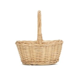 Rackhams Mini Oval Buff Wicker Shopping Basket - thumbnail 3