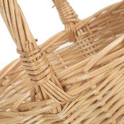 Rackhams Mini Oval Buff Wicker Shopping Basket - thumbnail 4