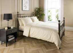 Rackhams 5 Star Duvet Cover Set - White - Single - thumbnail 2