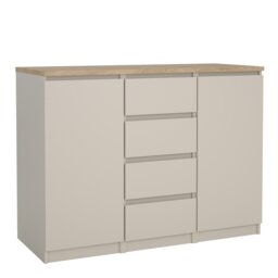 Rackhams Naia Sideboard in Cashmere Jackson Hickory - Cashmere & Oak - 120.8 - 1