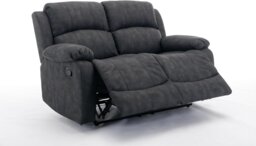 Rackhams Recliner Sofa, Leathaire Fabric Manual Recliner Armchair 105–135 Degrees Recliner Padded Sofa with Adjustable Backrest and Footrest - 2 Seater - thumbnail 2