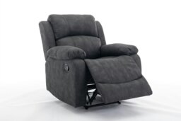 Rackhams Recliner Sofa, Leathaire Fabric Manual Recliner Armchair 105–135 Degrees Recliner Padded Sofa with Adjustable Backrest and Footrest - 2 Seater - thumbnail 4