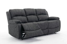 Rackhams Recliner Sofa, Leathaire Fabric Manual Recliner Armchair 105–135 Degrees Recliner Padded Sofa with Adjustable Backrest and Footrest - 2 Seater - thumbnail 3