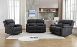 Rackhams Recliner Sofa, Leathaire Fabric Manual Recliner Armchair 105–135 Degrees Recliner Padded Sofa with Adjustable Backrest and Footrest - 2 Seater - thumbnail 6
