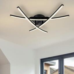 Rackhams Samford 3 Light LED Beaded Ceiling Light - Matt Black