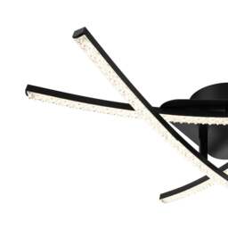 Rackhams Samford 3 Light LED Beaded Ceiling Light - Matt Black - thumbnail 5