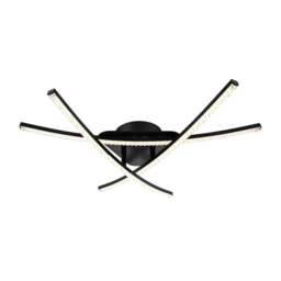 Rackhams Samford 3 Light LED Beaded Ceiling Light - Matt Black - thumbnail 3