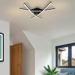 Rackhams Samford 3 Light LED Beaded Ceiling Light - Matt Black - thumbnail 2