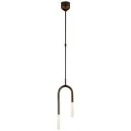 Rackhams Rousseau Small Asymmetric Pendant Light - Polished Nickel - thumbnail 3