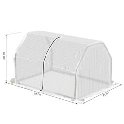 Rackhams Mini Greenhouse Grow House PVC Cover Steel Frame White 99L x 71W x 60H cm - thumbnail 3
