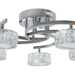 Rackhams Dilan 5-Light Polished Chrome LED Semi-Flush Ceiling Light - thumbnail 5