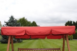 Rackhams Spare Canopy for 3 Seater Garden Swing Seat or Hammock, Terracotta Polyester Replacement Roof Cover, Shower Proof - thumbnail 2