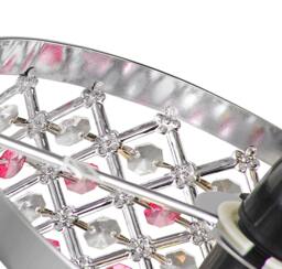 Rackhams Modern Sparkly Ceiling Pendant Light Shade with Clear and Pink Beads - thumbnail 3