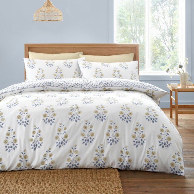 Rackhams Eloise Floral 230 Thread Count Cotton Reversible Duvet Cover Set - King - image 1