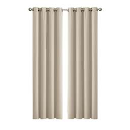 Rackhams 2x Blackout Curtains Thermal Blockout Eyelet Ring Top 117x183 for Bedroom