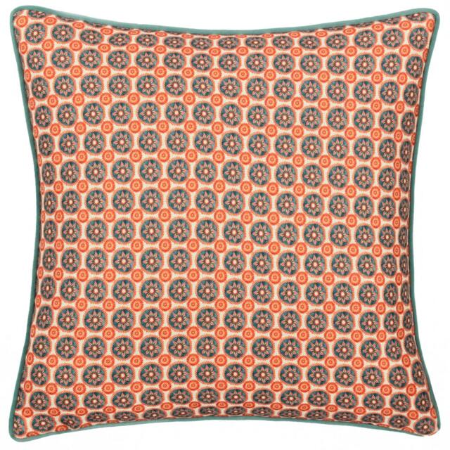 Rackhams Onika Geometric Cushion Cover - Blue - 50cm x 50cm - Blue - 100% Polyester - image 1