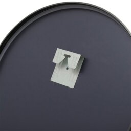 Rackhams 70cm Height Modern Oval Metal Bathroom Wall Mirror Black - thumbnail 5