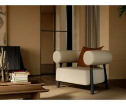 Rackhams Dolmen Cherry Armchair: Luxury Comfort & Modern Design - thumbnail 5