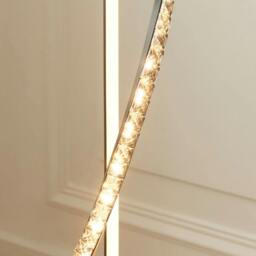 Rackhams Hyde Matte Black And Crystal LED Floor Lamp - thumbnail 4