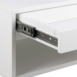 Rackhams Cholet Square Bedside Table with 1 Drawer in White - 1 - White - Manufactured wood - thumbnail 6