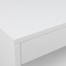 Rackhams Cholet Square Bedside Table with 1 Drawer in White - 1 - White - Manufactured wood - thumbnail 5