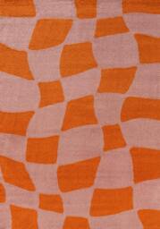 Rackhams Joli Checkered Orange & Pink Rug - 200X290 cm
