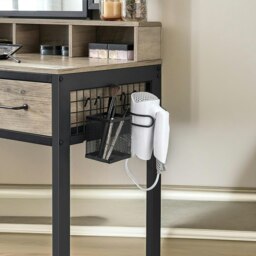 Rackhams 3 Drawer Dressing Table With Mirror And Stool Greige - thumbnail 6
